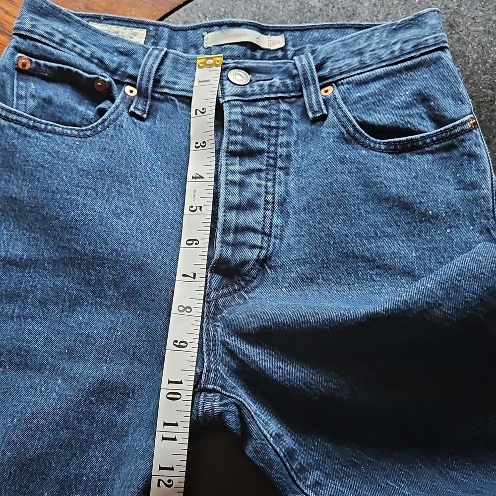 Levi's Wedgie Straight Fit Ankle Length Blue Womens Jeans Size 26 - Picture 12 of 14